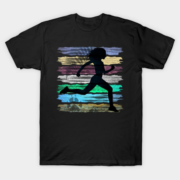 Run Colors Girl T-Shirt by OneRedFox